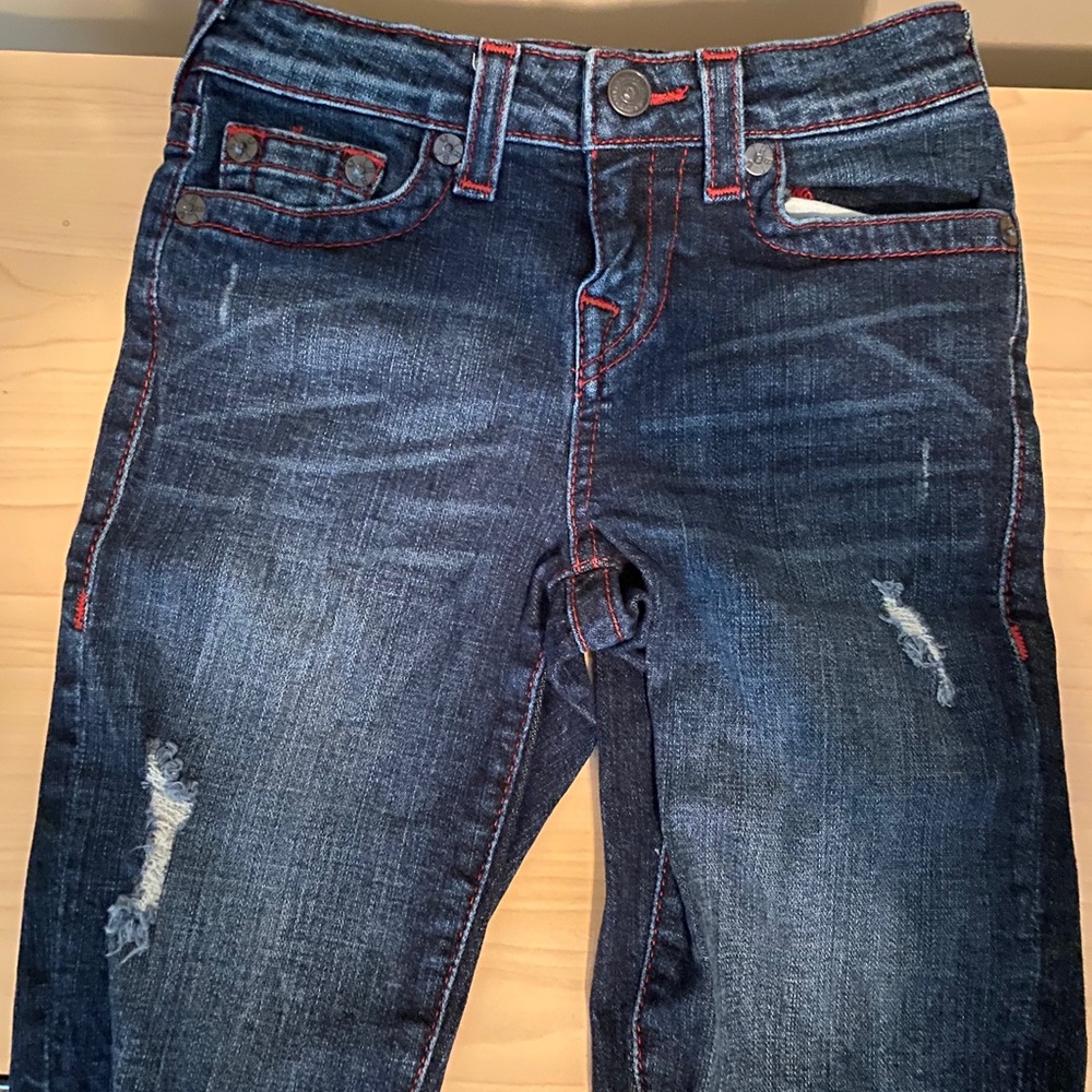 True Religion Geno Boy denim shorts with Fray Hem